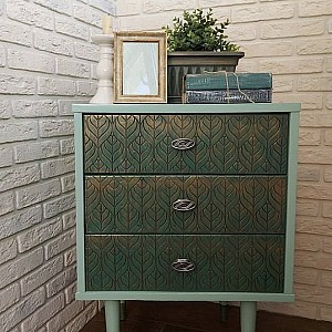 Трафарет - Липа без шва - Фотография интерьере 4