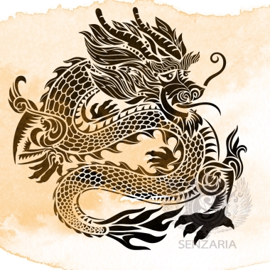 Трафарет - Солнечный дракон